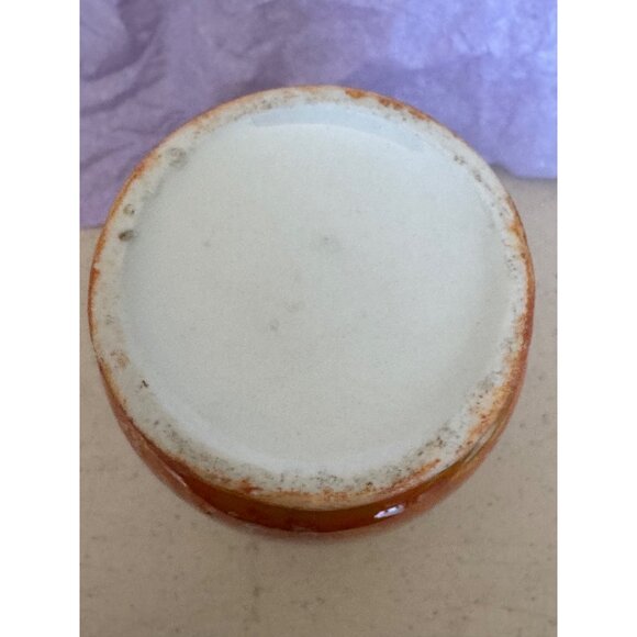 Art Deco Peach Luster Ware Dual Square Handles Vase 5" Tall - Picture 8 of 9